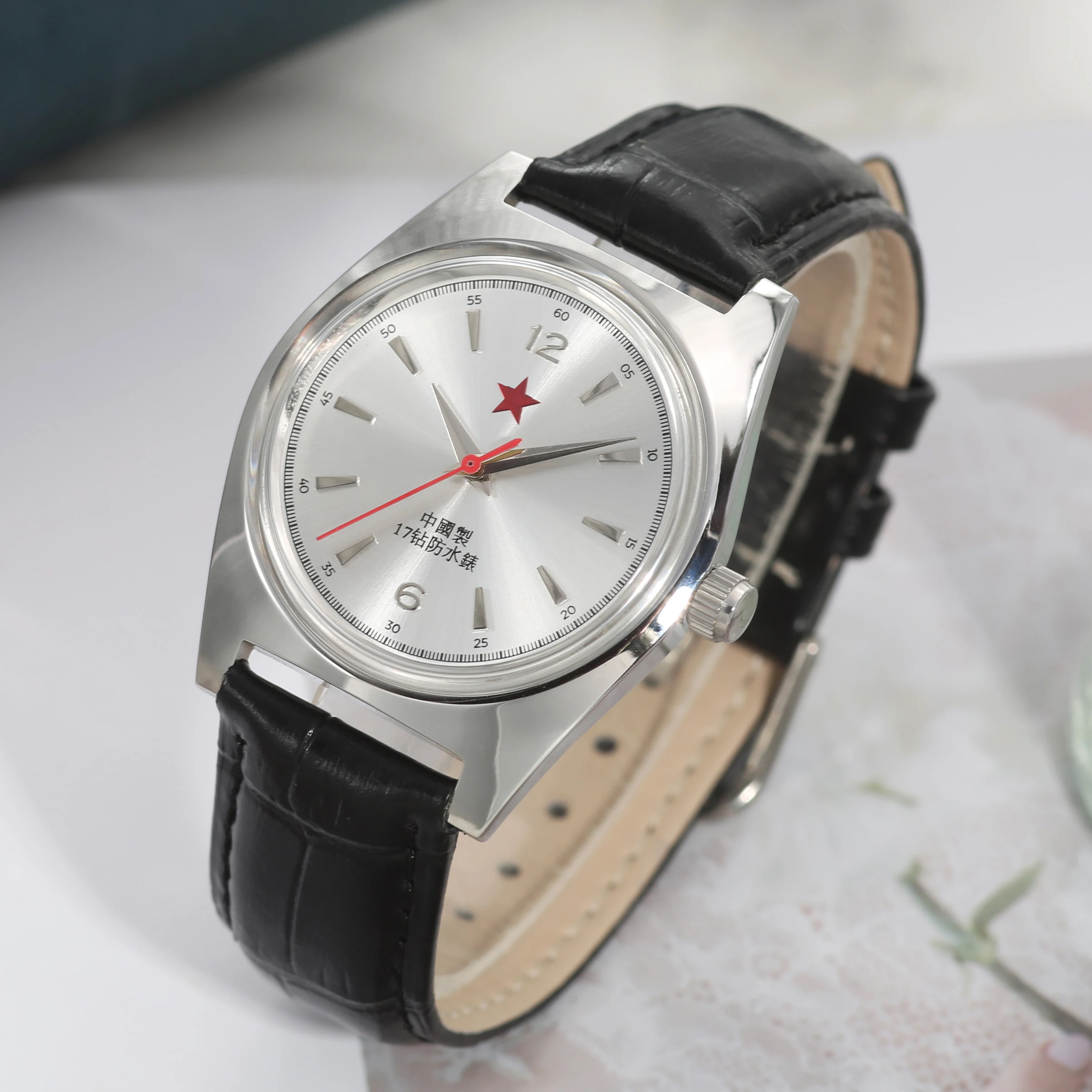 ريد ستار ساعة ميكانيكية 36 مللي متر ريترو ساعة ميكانيكية للرجال شنغهاي 8120 حركة يدوية مناسبة للهدايا الرجالية ساعة الصين #3