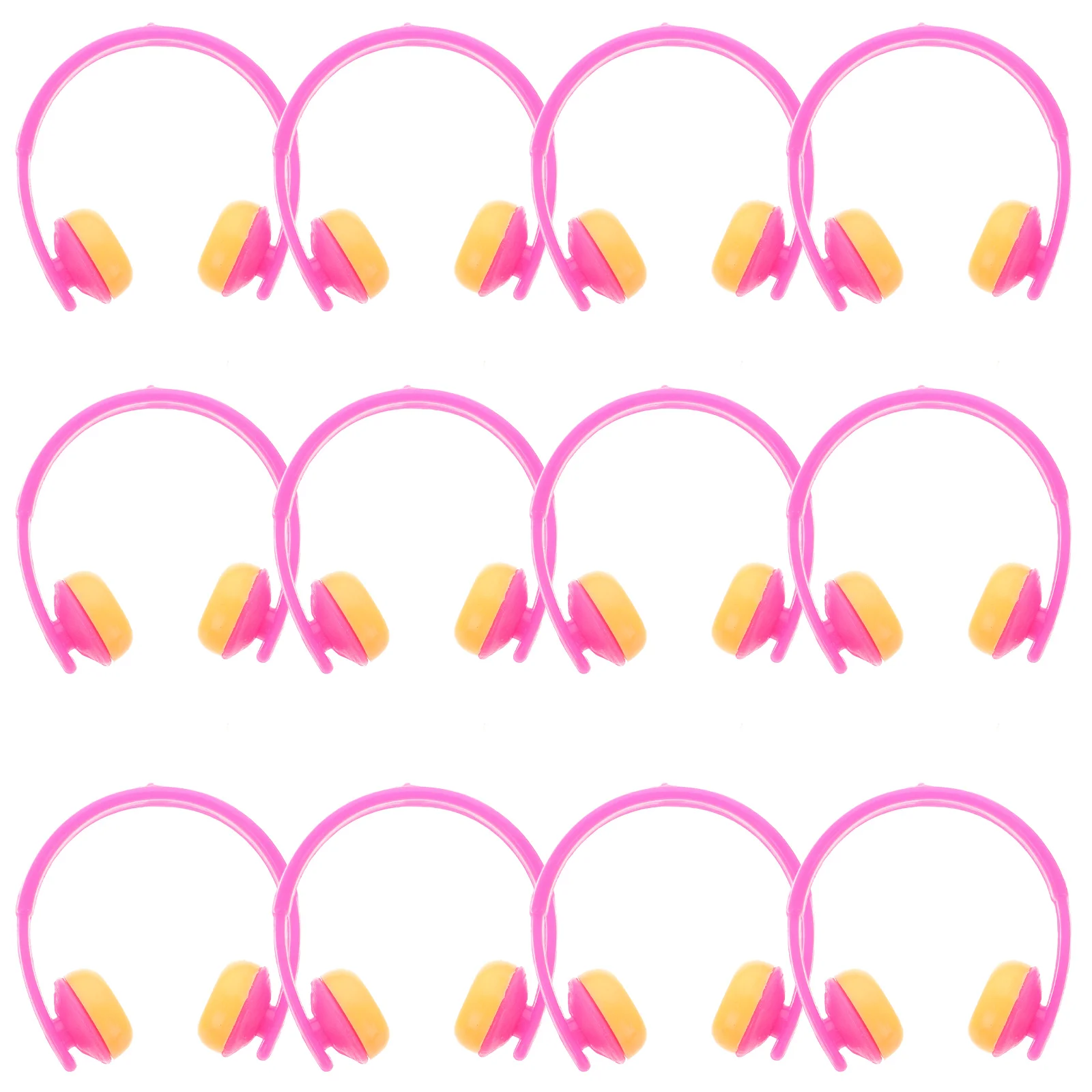 

20Pcs Yellow Duck Headphone Accessories Mini Headset Doll Miniature Headgear Simulation Toy Decorations Diy Doll House Ornaments