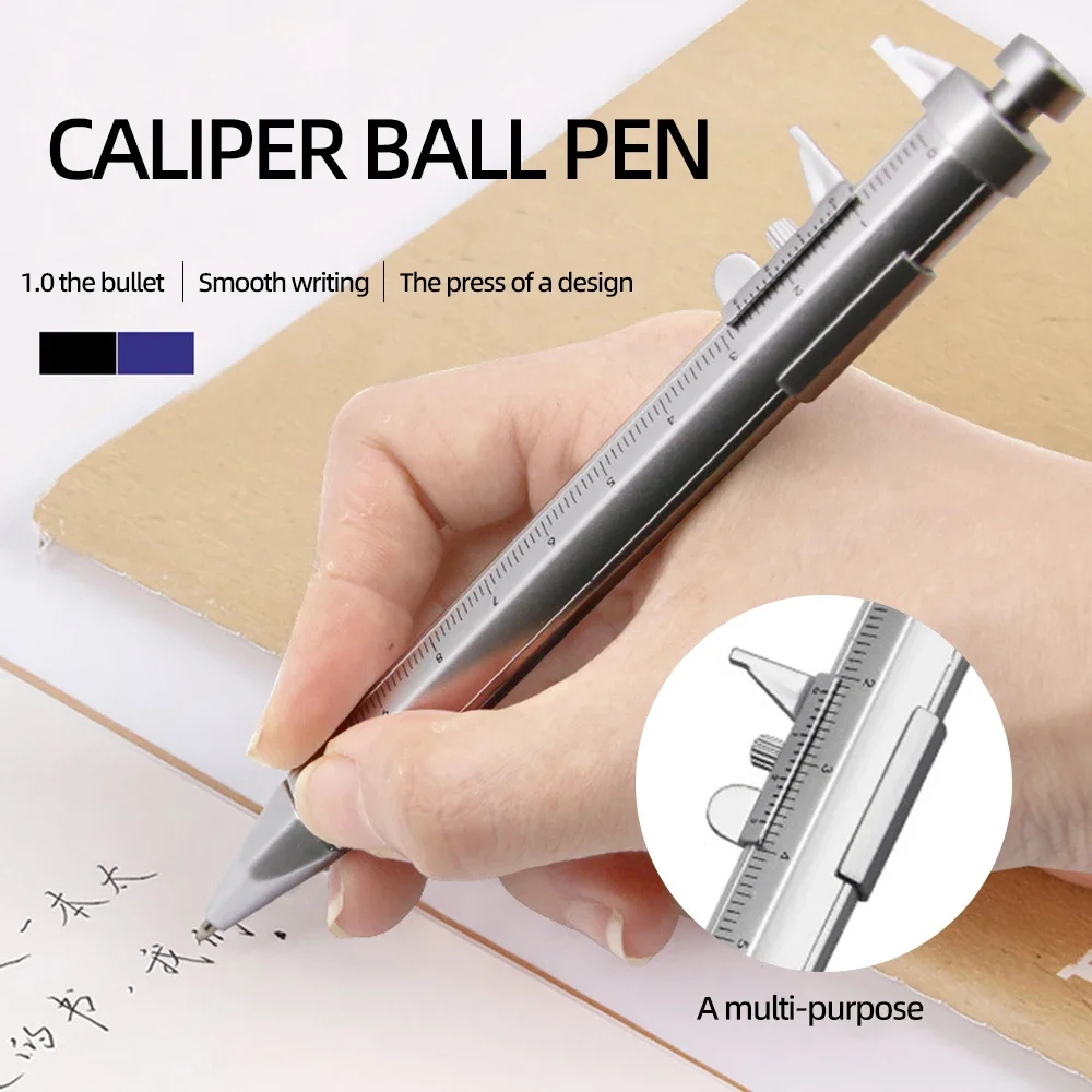 

1Pcs Multifunction 0.5mm Caliper pen Gel Ink Pen Vernier Caliper Roller Ball Pen Stationery Ball-Point Plastic Stationery Gift