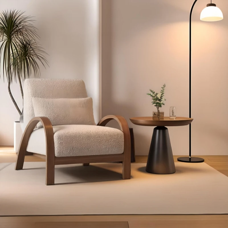 

Indoor Armrest Living Room Chairs Designer Art Relaxing Hotel Lounge Chair High Quality Wooden Sillones Para Sala Furniture Home