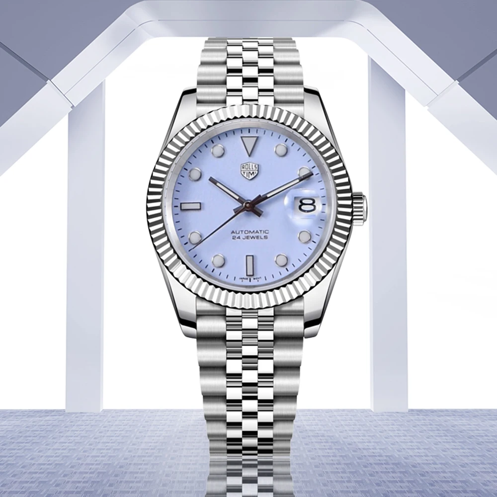 2025 جديد RollsTimi ساعات رجالية فاخرة ساعة ميكانيكية ساعات أوتوماتيكية للرجل أفضل ساعات من الفولاذ المقاوم للصدأ تقويم كامل