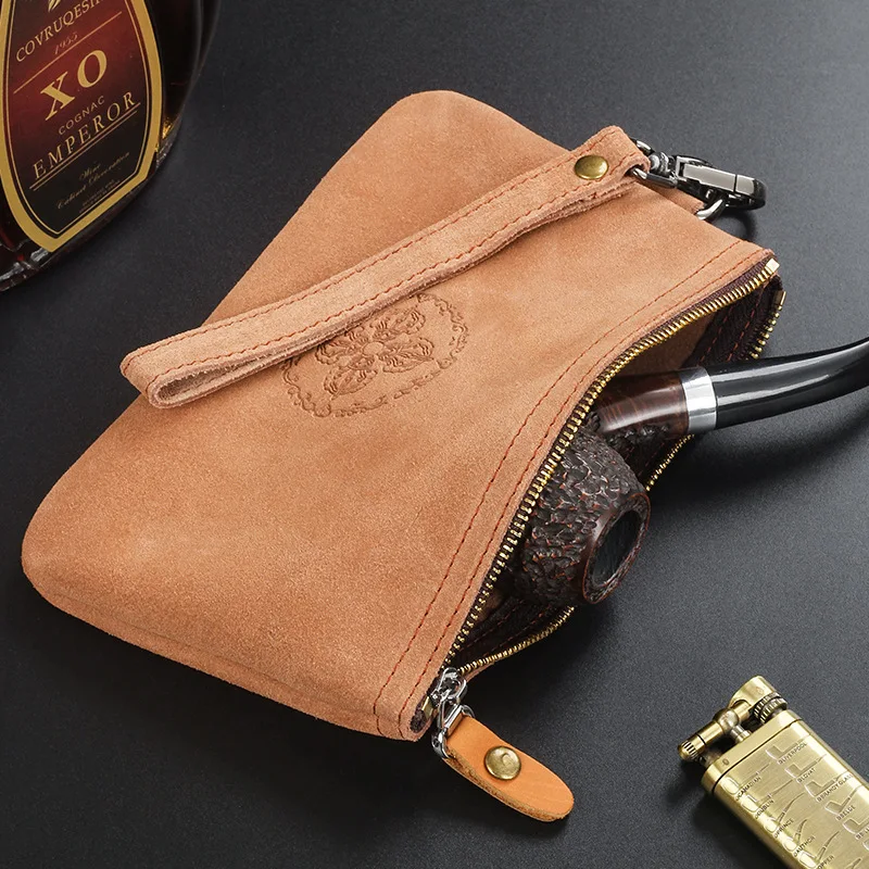 

Cowhide Cigarette Large Capacity Cigarette Case Bag Hand Cigarette Cowhide Soft Leather Storage