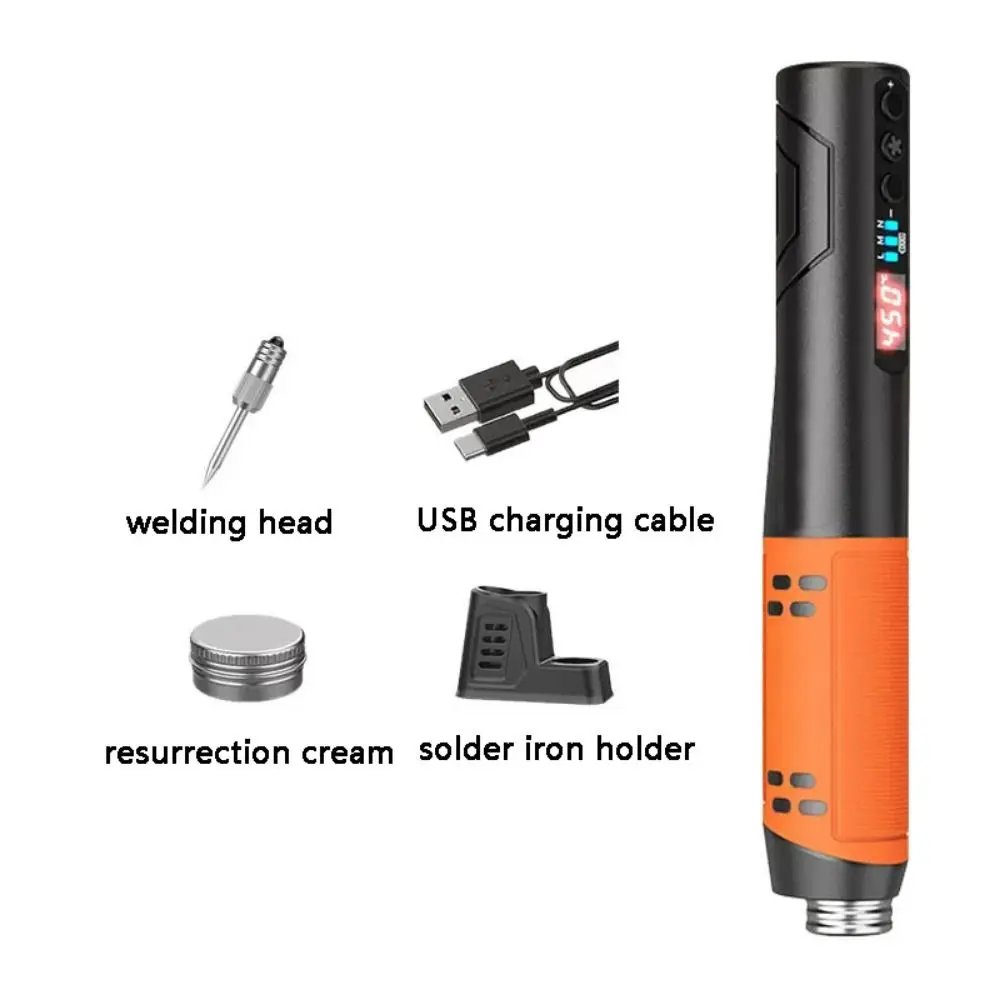 

LED Digital Display Wireless Soldering Iron Kit Adjustable Temperature 200-450℃ Fast Heating Electric Soldering Iron Pen