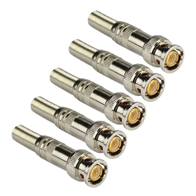 5 stks/10 stks 75-5 Soldeerloze BNC Mannelijke Connector BNC Compressie Connector voor CCTV Camera Systeem Gemakkelijk