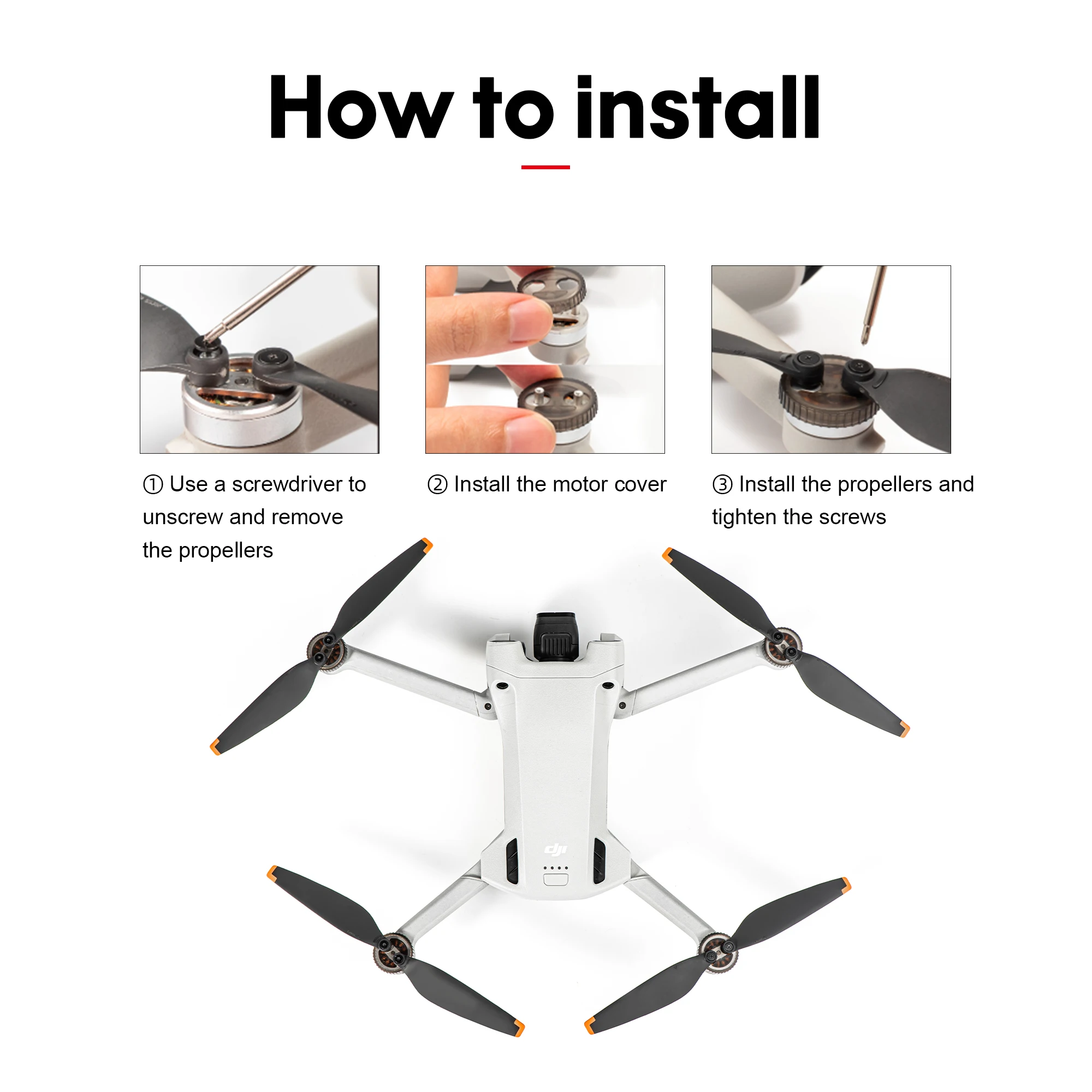 Propeller Motor Protection Cover for DJI Mini 3 PRO Drone Accessories Blade Engine Protective Cover ABS Dust-proof Cap