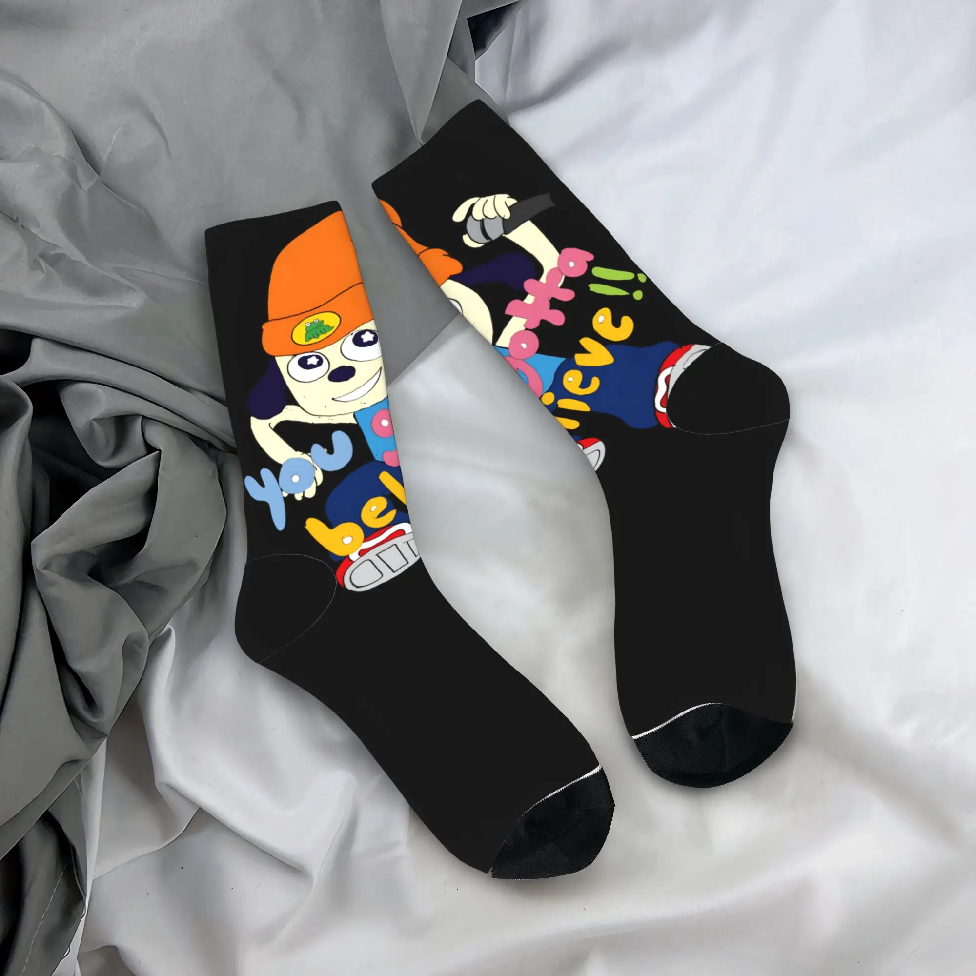 PaRappa The Rappers Socks  Design Stockings Non Slip Adults Men Socks Soft Autumn Funny Climbing Socks