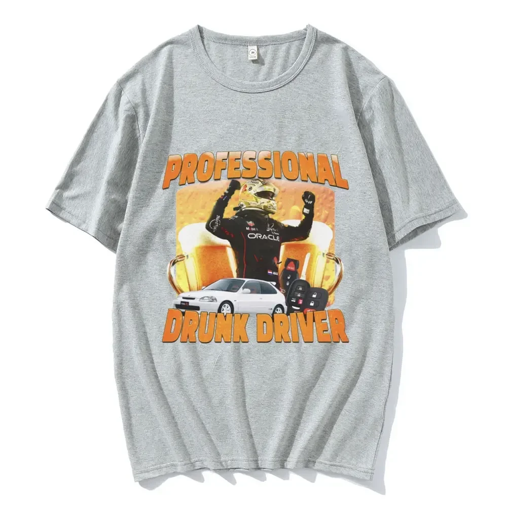 Professional Drunk Driver Funny T-Shirt  Womens  Fashion Vintage Short Sleeve T-shirts Casual T Shirts