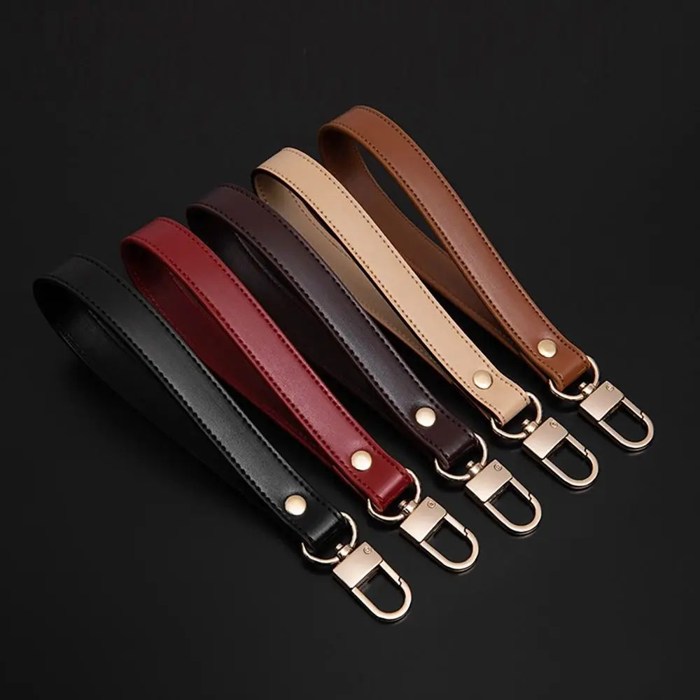 

Fashion PU Leather Wristlet Strap Replacement Wide KeyChain Hand Strap with Golden Lock Hands-Free Handbag Belts Cellphone