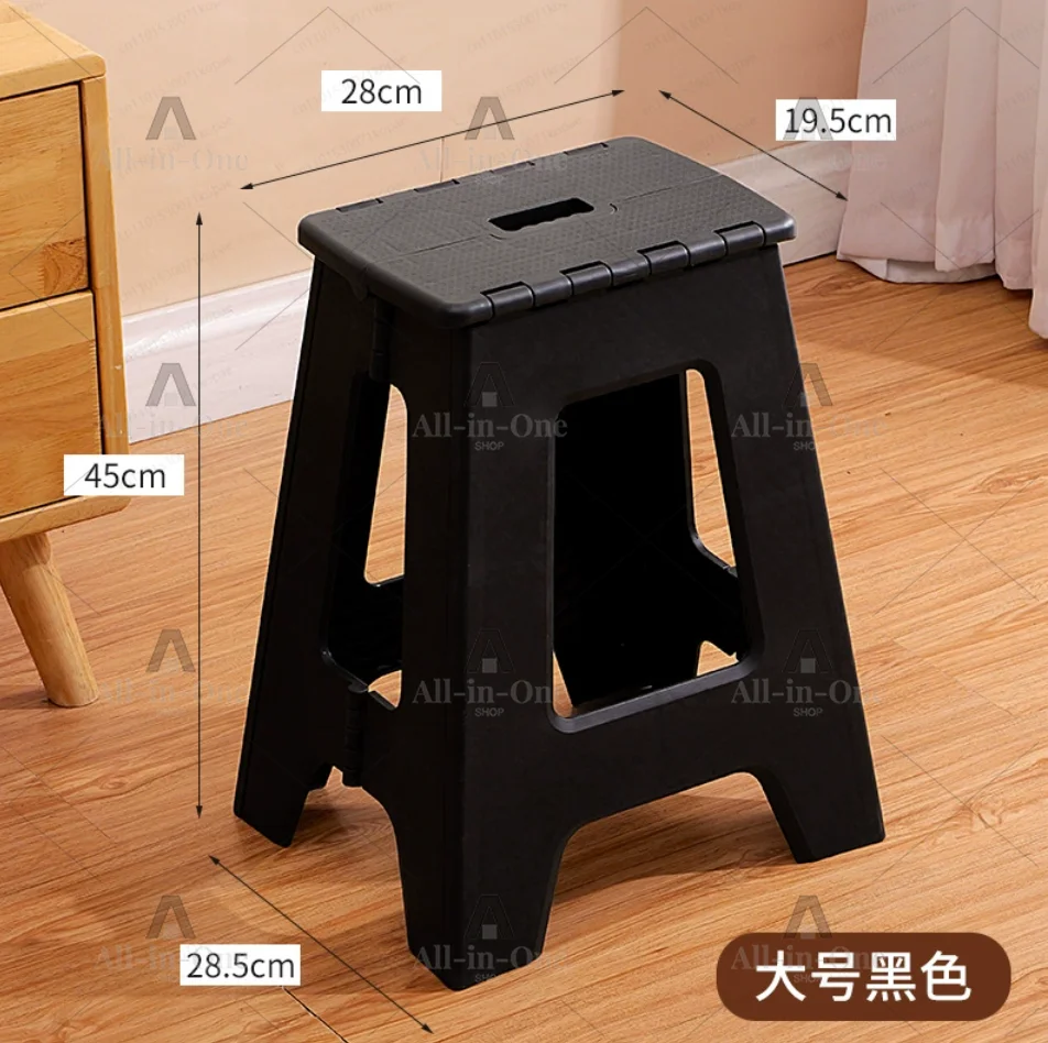 Folding Stool | Portable Outdoor Portable Adult High Stool (Thickened Plastic, for Home Dining/Bathroom – Small Bench)