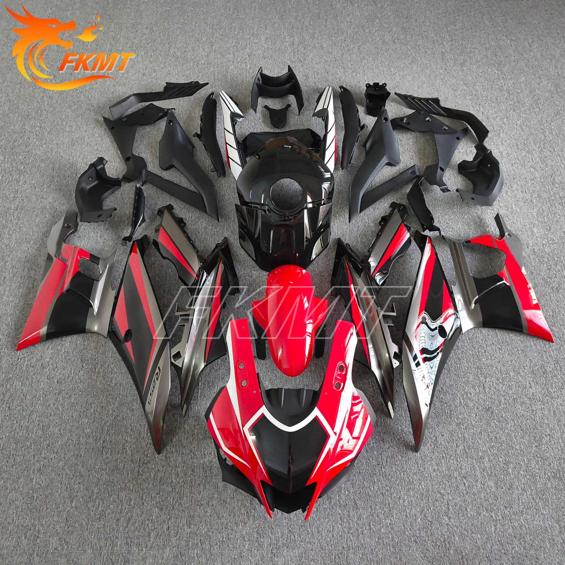 FOR YAMAHA 2019-2024 YZF R3/YZF R25 BLACK RED FAIRING KIT