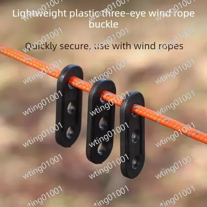 for 100Pcs Tent Guy Line Runners Rope Lock Tensioner Camping Caravan Fixing Buckle Adjustment Fastener