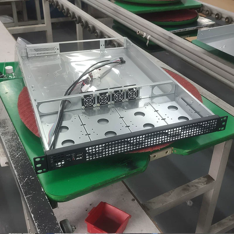 1U550 Server Chassis Rack-Mounted Enterprise Storage Case Compatible with ATX Motherboard for Cloud Computer System