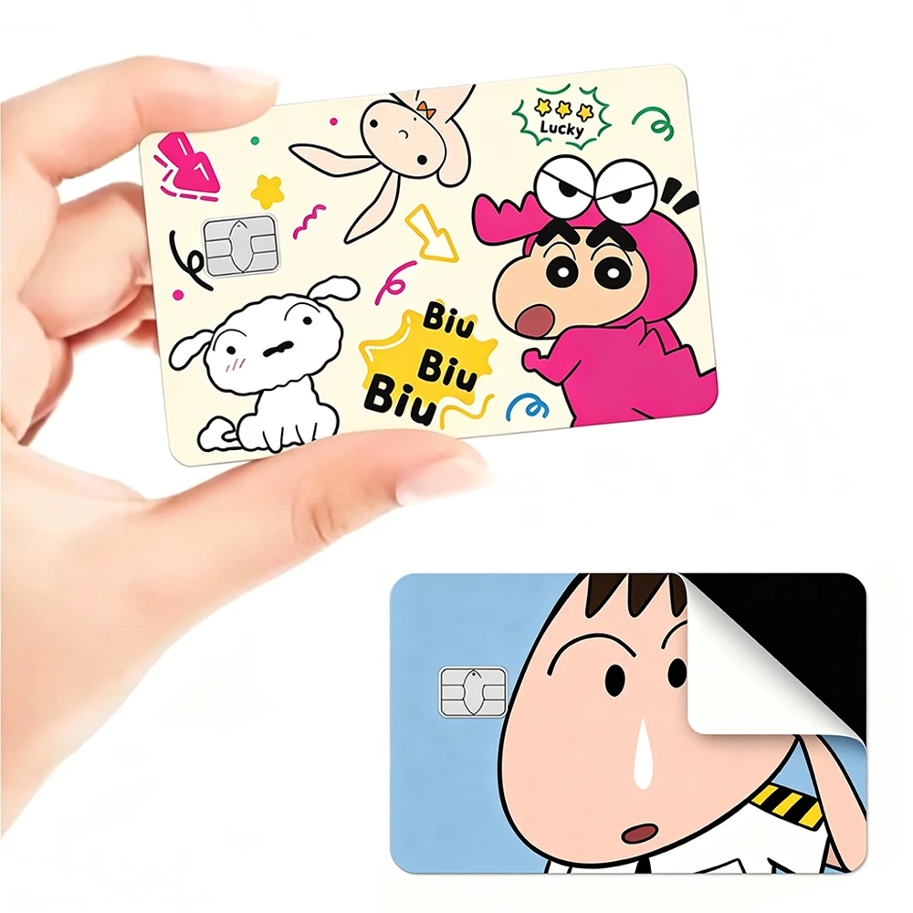 

Наклейки на дебетовые и кредитные карты с персонажами Crayon Shin-chan: Бочан, Нохара Шинносуке, Казама Тоору. Наклейки-скины с маленьким чипом. Подарки.