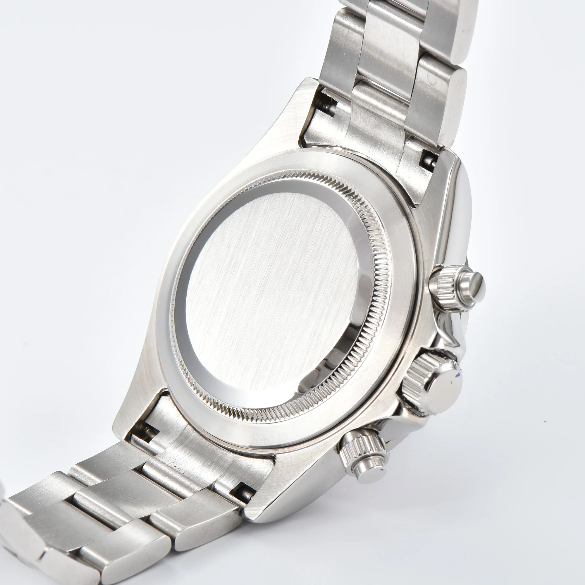 นาฬิกาควอตซ์ VK63 หรูหราสำหรับผู้ชาย ขนาด 39.3 มม. พร้อมขอบหน้าปัดประดับเพชรและหน้าปัดประดับคริสตัล สายสแตนเลสสตีล 316L สามารถสั่งทำโลโก้ได้