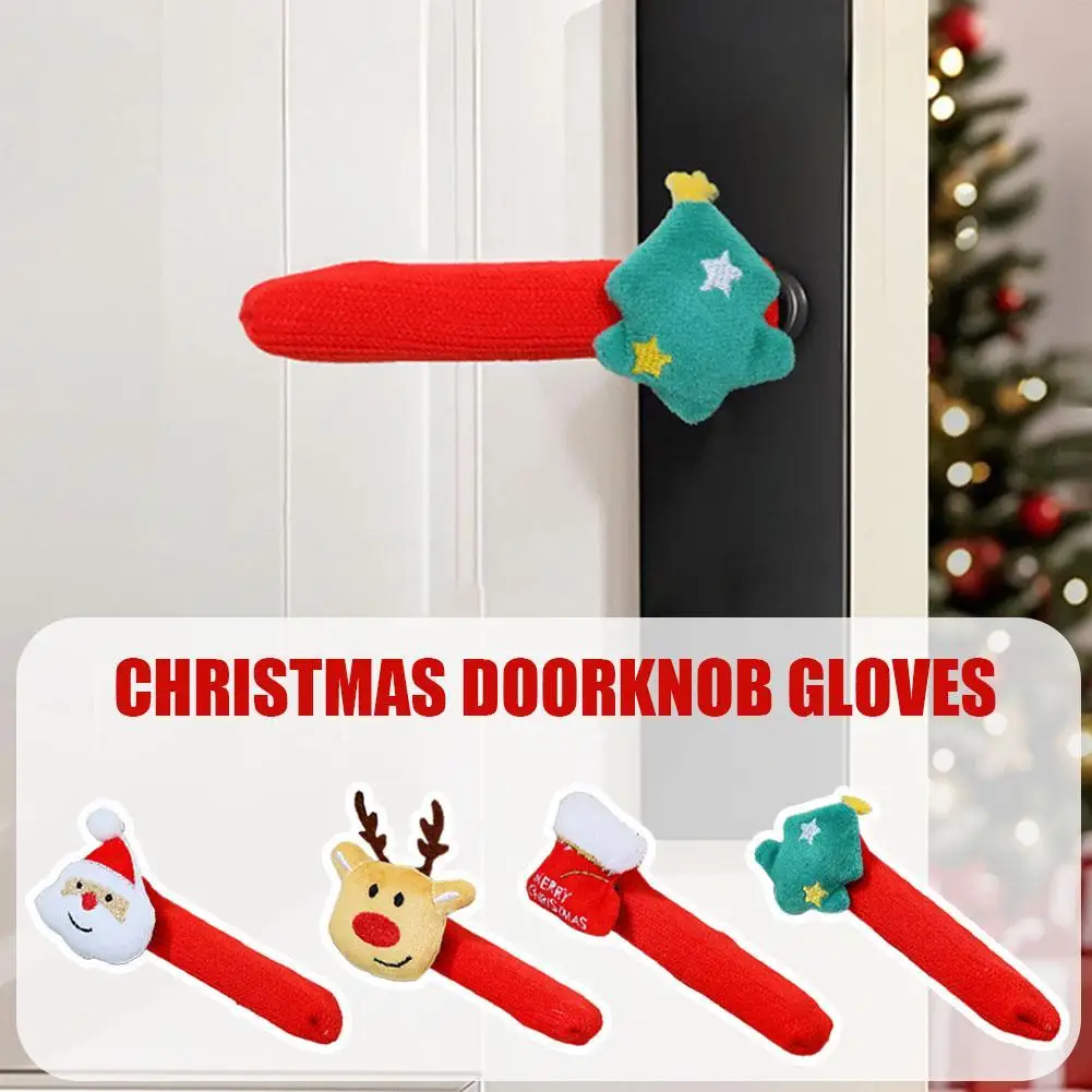 

Рождественские украшения, чехлы на дверные ручки с подвесными колокольчиками, мягкие рождественские декоры, рождественский кулон для семьи, праздничные аксессуары