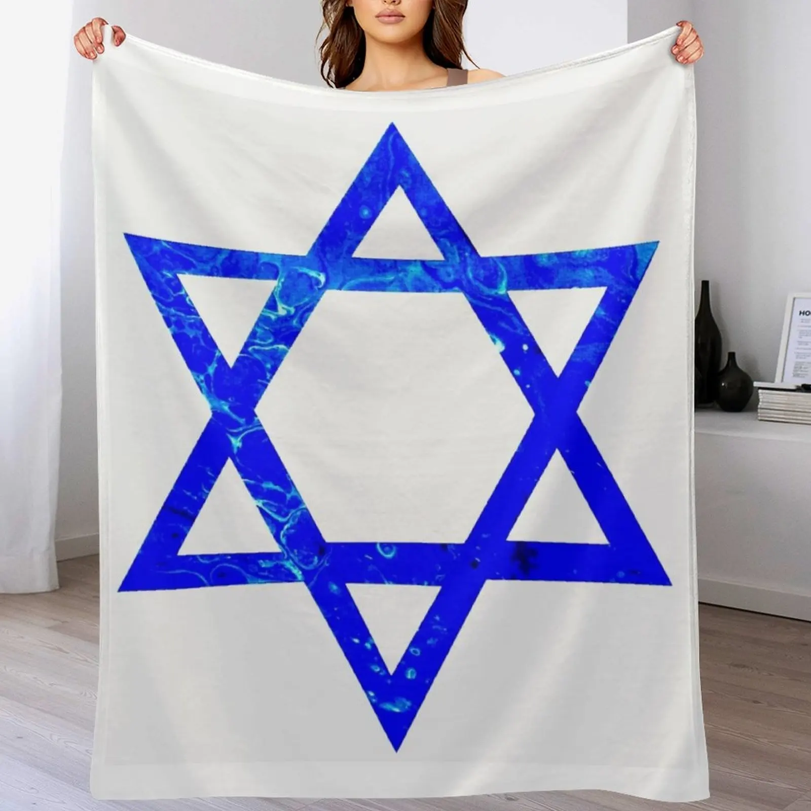 

Star Of David Throw Blanket Lightweight Cozy Blanket for Bed Sofa