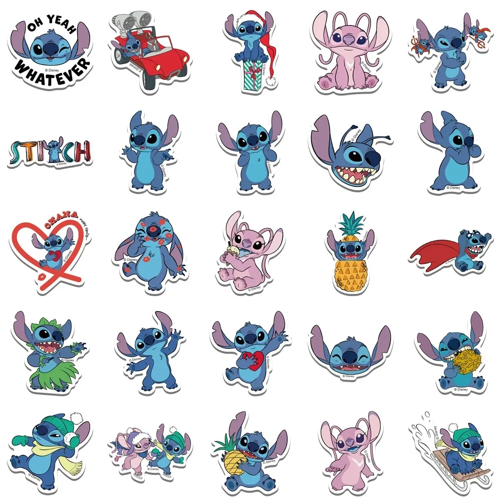 10/30/50pcs Cute Stitch Disney Anime Stickers Kawaii Cartoon Graffiti Decoration Sticker Decals for Kids Toy Phone Luggage Diary