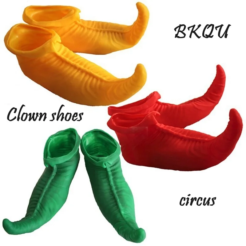 

BKQU Brand Halloween Dance Party Cosplay Circus Pointy Clown Shoes 36-40 Sizes Can Be Worn Fiesta