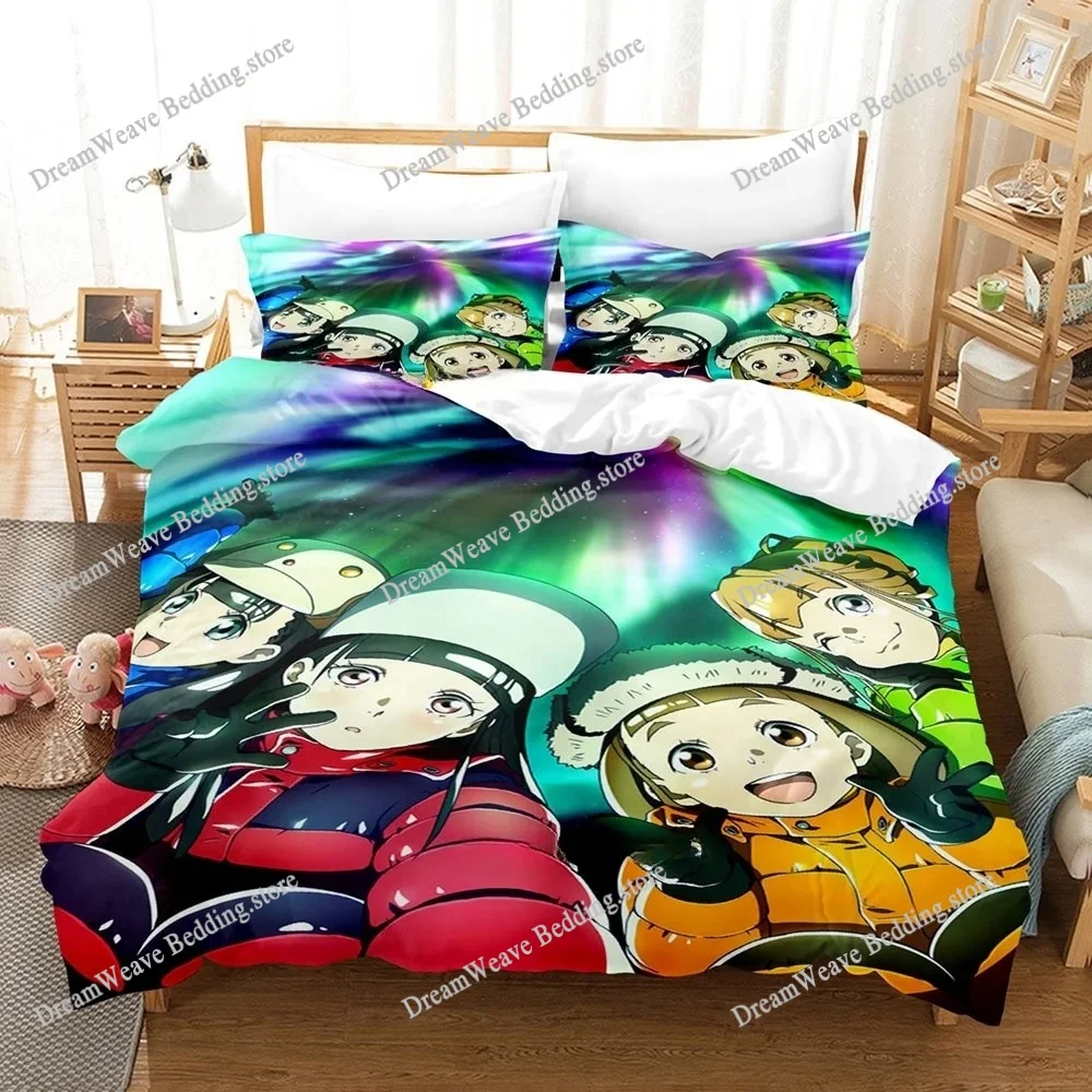 

New Anime A Place Further Than The Universe Bedding Set Single Twin Full Queen King Size Bed Set Adult Bedroom Duvet Cover Sets