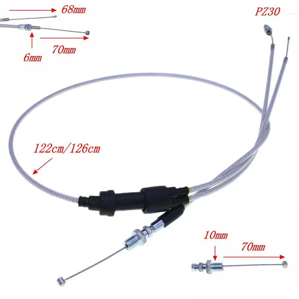 Off Road Motorcycle Accessories, 125-250CC, Acceleration Pump, Carburetor, One Support, Two Y-shaped Dual Throttle Cable, Cable