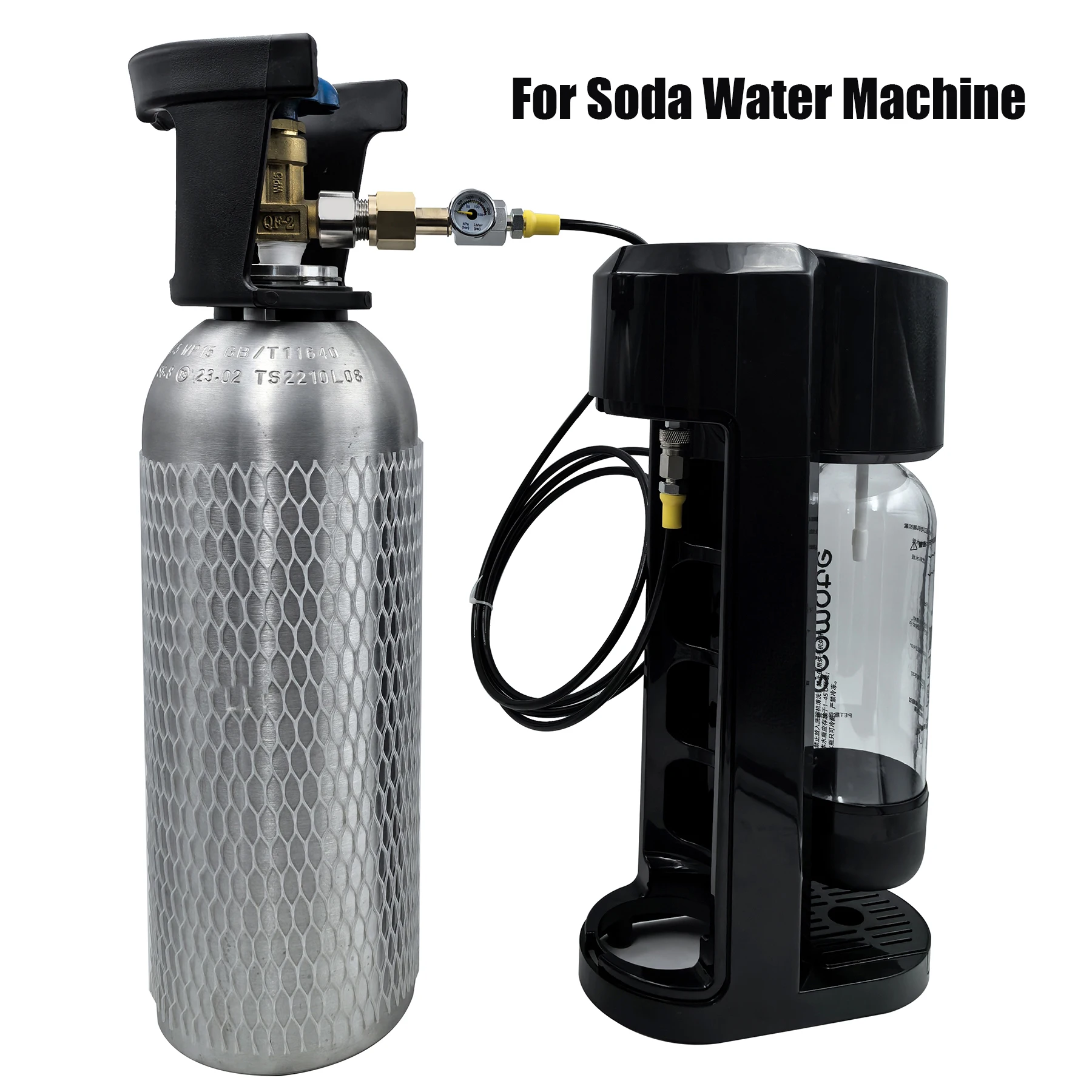 Soda Water Machine Maker Charging Fill Station TR21 CO2 Tank Cylinder Adapter Kit With Quick Disconnect Connector