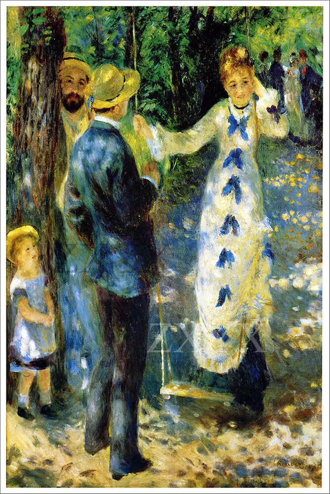 Artist Pierre Auguste Renoir Poster Print of Painting The Swing