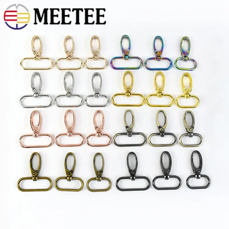 

10/20Pcs 14/16/20/25/32/38/50mm Bag Strap Buckles Metal Webbing Swivel Clasps Hangers Lobster Trigger Snap Hook DIY Accessories