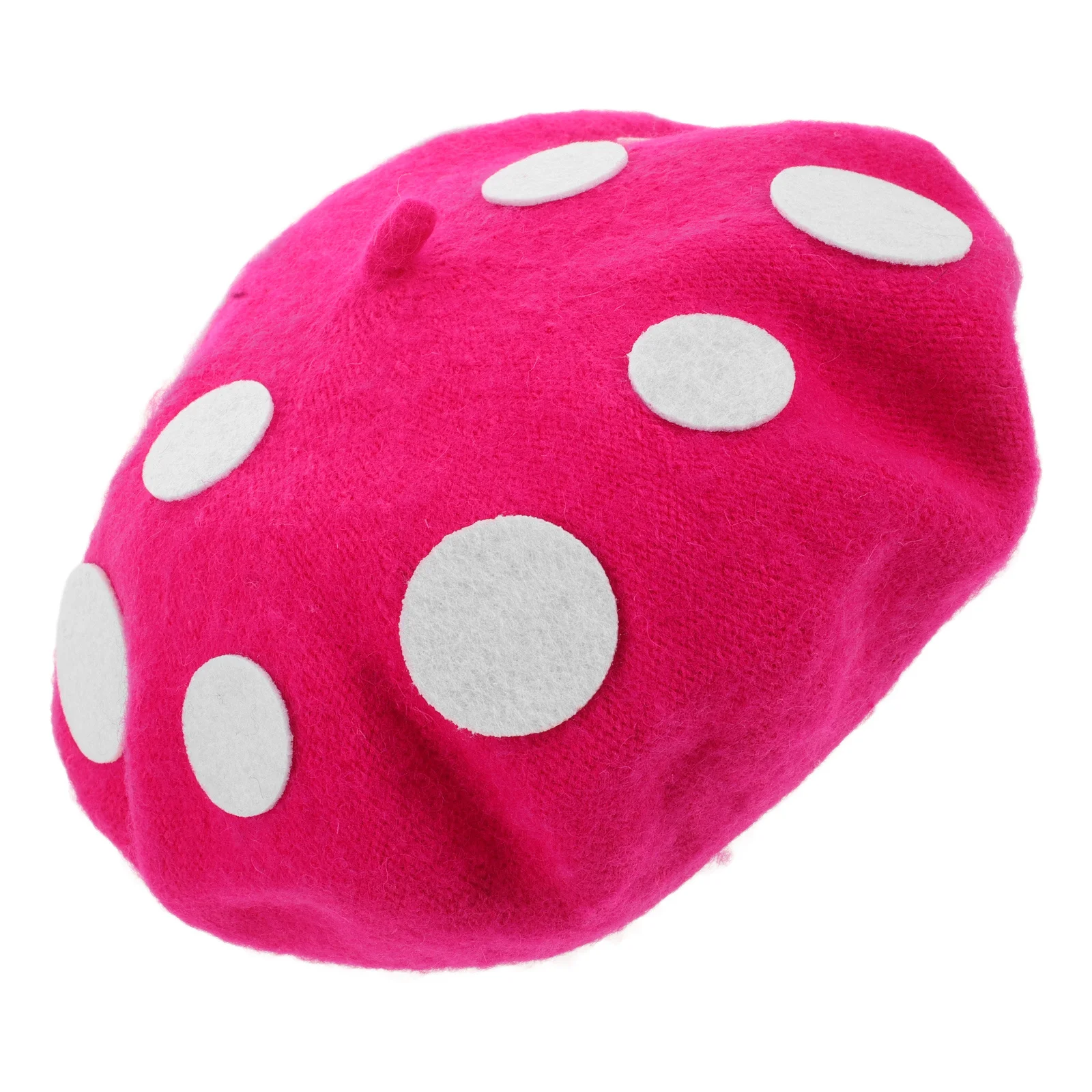 

1pcs Mushroom Beret Hat Women Soft Woolen Beanie Party Headwear Cosplay Accessory Christmas Carnival Photo Prop Decor