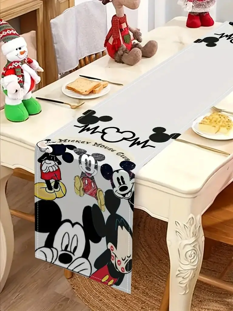 1 Piece of Mickey-Themed Table Runner, Featuring Various Mickey Designs, Suitable for Children's Rooms, Disney-Themed Parties, and Other Occasions