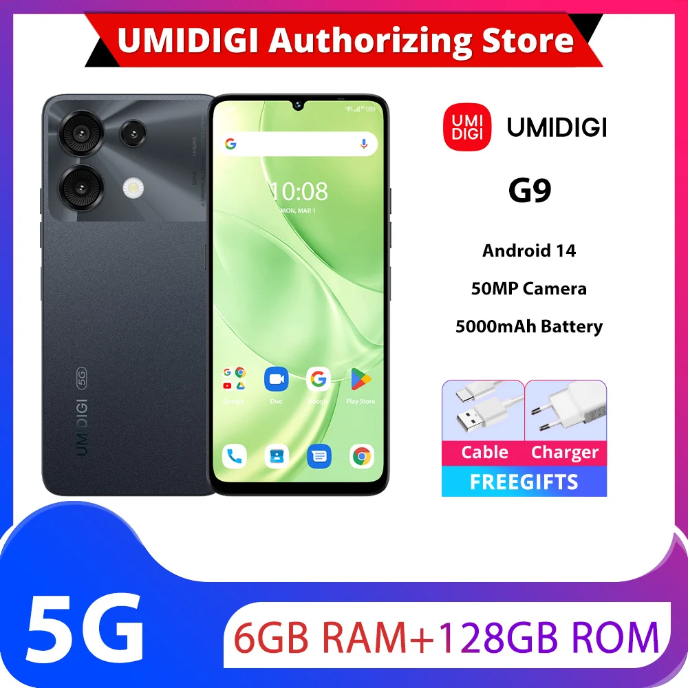 UMIDIGI G9,6GB+128GB,5G,5000mAh,6.75