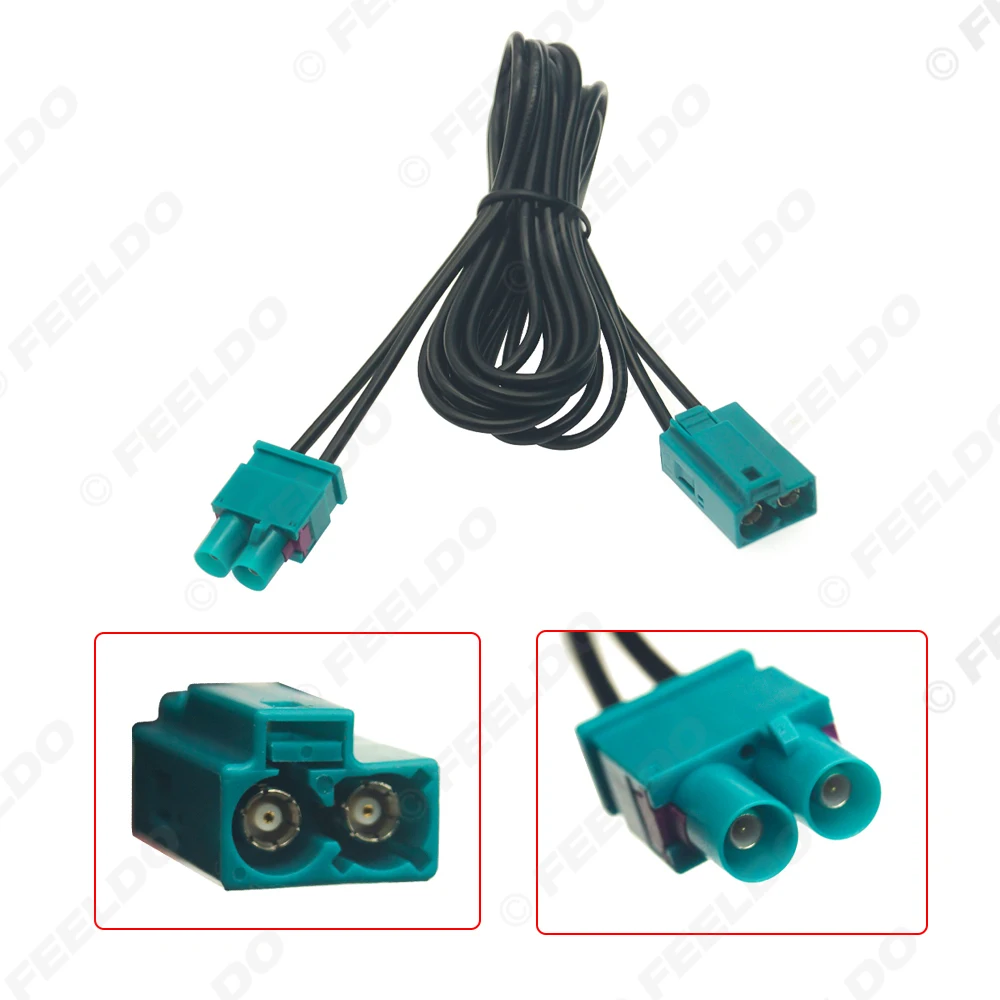 150cm Car Dual Twin FAKRA Female To Male Antenna Adapter Extension Cable