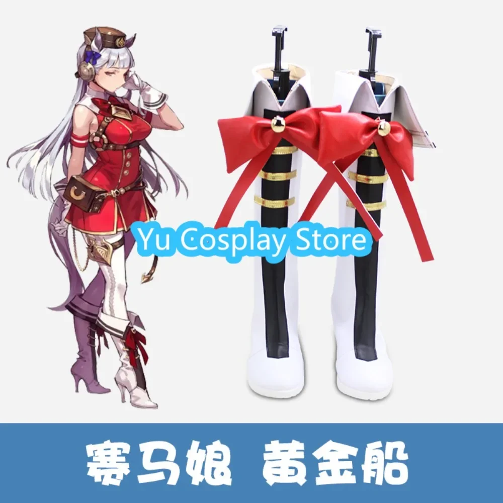 

Yu Cosplay Store Uma Musume Pretty Derby Gold Ship Cosplay Shoes Halloween Role Play Shoes Boots Anime Game Costume Props Anime