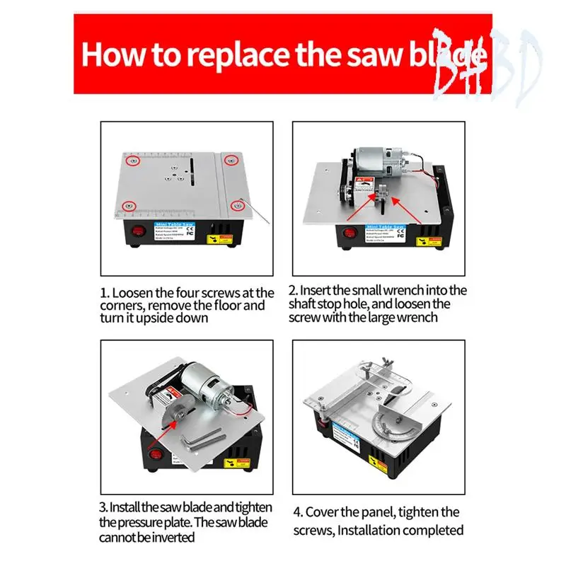 

BHBD-Мини-Настольная пила, электрическая маленькая настольная пила, настольная пила, бытовой режущий инструмент для модели печатных плат, деревообрабатывающий токарный станок, вилка европейского стандарта