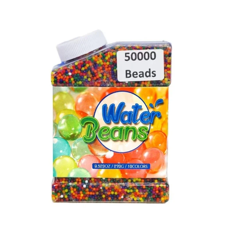 Multifunctional Water Gel Beads 50000 Water Beads Nontoxic Rainbow Mix Vase Filler Beads for Florals Arrangement Decors