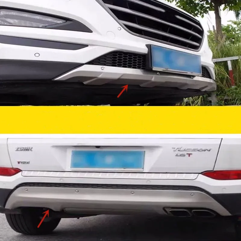 

For Hyundai Tucson 2015-2018 stainless steel Before and after Bumper protection board protection car accessories