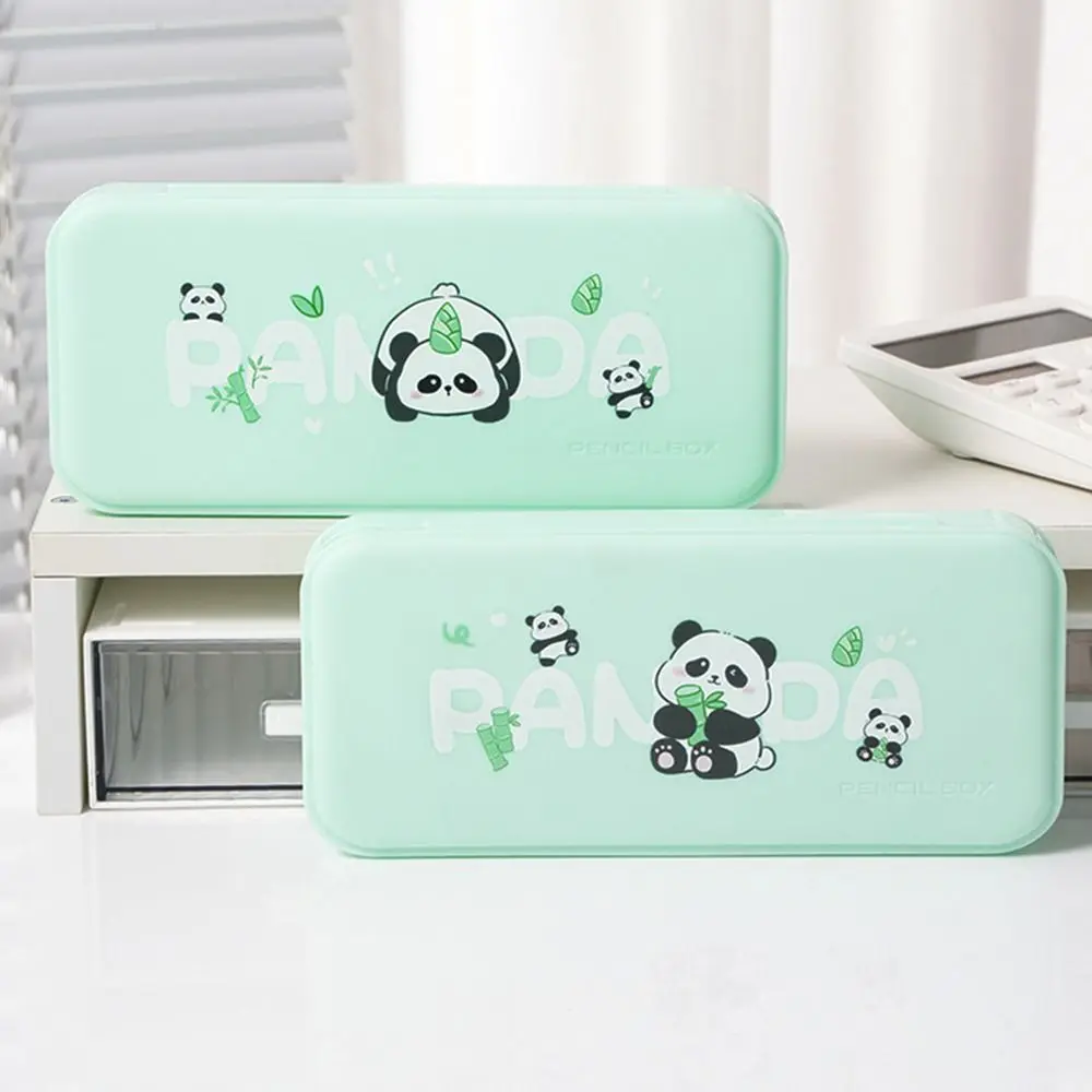 Cute Panda Stationery Pencil Case Cartoon Large Capacity Storage Pouch High Appearance Level Multi-functional Panda Pencil Bag