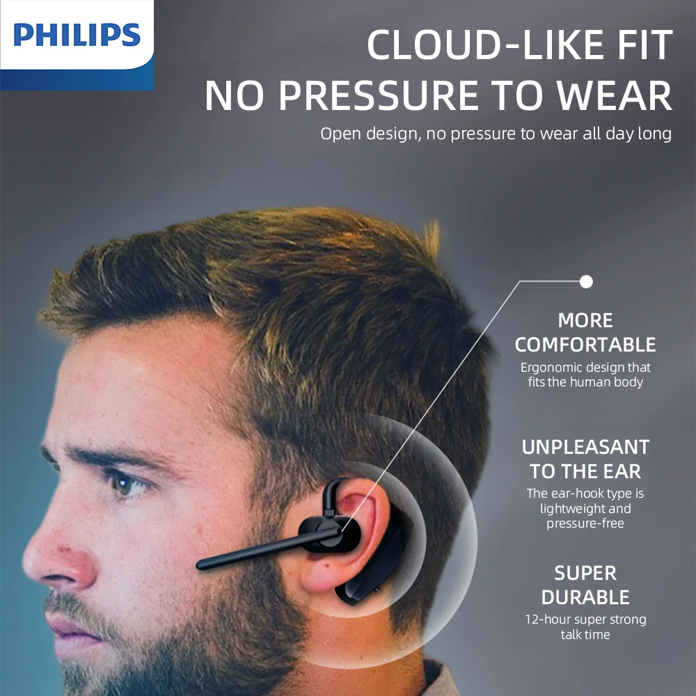 جديد فيليبس SHM5178 الأعمال سماعات لاسلكية بلوتوث 5.3 IPX4 سماعات HiFi ستيريو HD هيئة التصنيع العسكري دعوة ENC الحد من الضوضاء ياربود