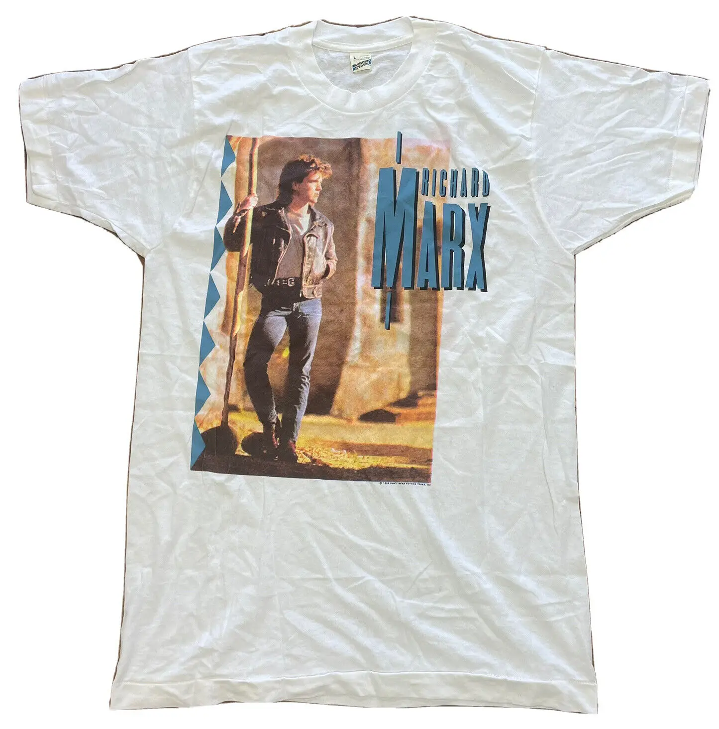 Vintage Richard Marx T shirt Repeat Offender World Tour 89 90 1989 Large long or short sleeves