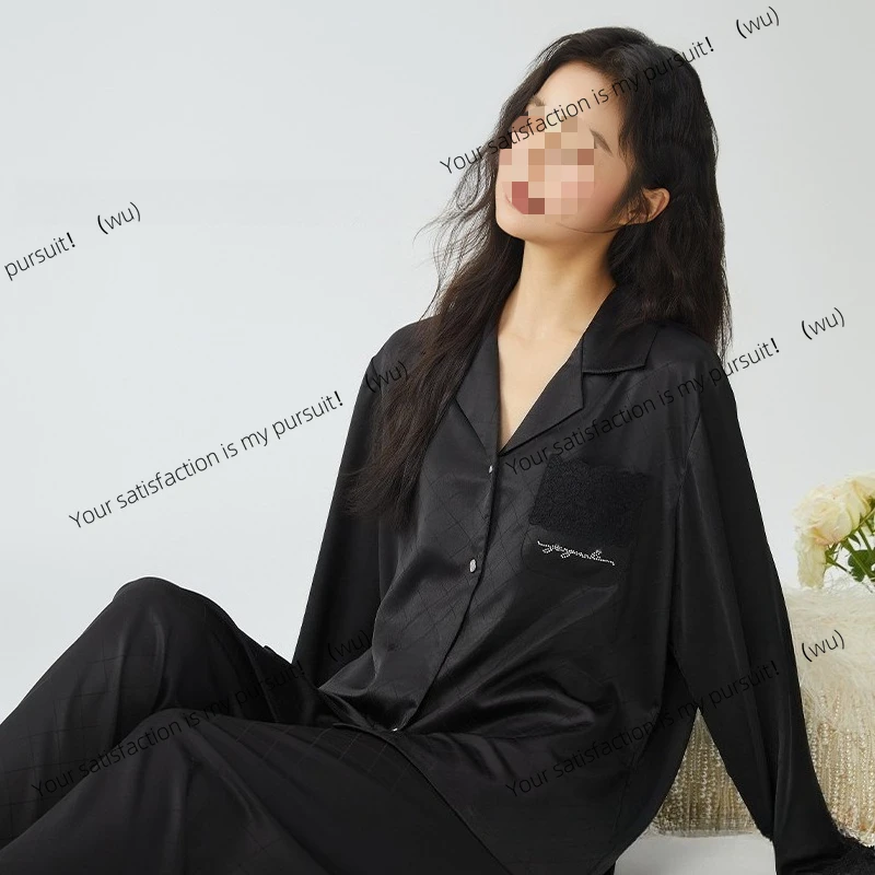 

25 Spring New Simple French Rhombus Pajamas Comfortable Loungewear