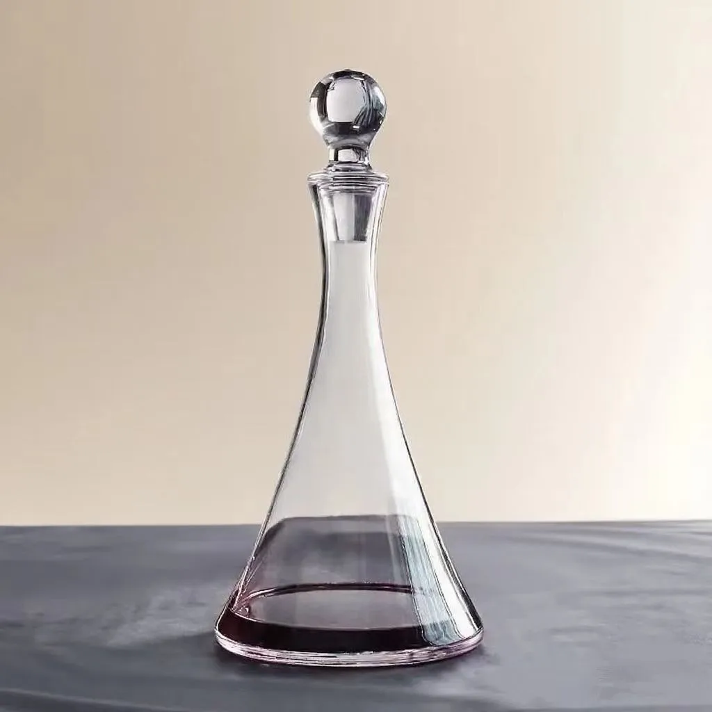Iceberg Shaped Lead-Free Crystal Wine Decanter With Lid Large Belly Household Wine Serving Set