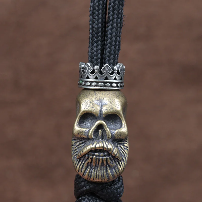 خرز سكين نحاسي بتاج ملكي، أساور منسوجة يدويًا من باراكورد، إكسسوارات معلقة، أدوات خارجية - 3