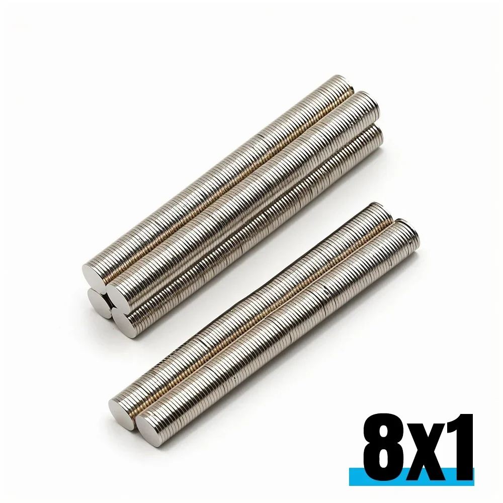 

8x1mm N35 Super Strong Round Neodymium Magnet Powerful Refrigerator Magnets NdFeB Permanent Magnetic imanes