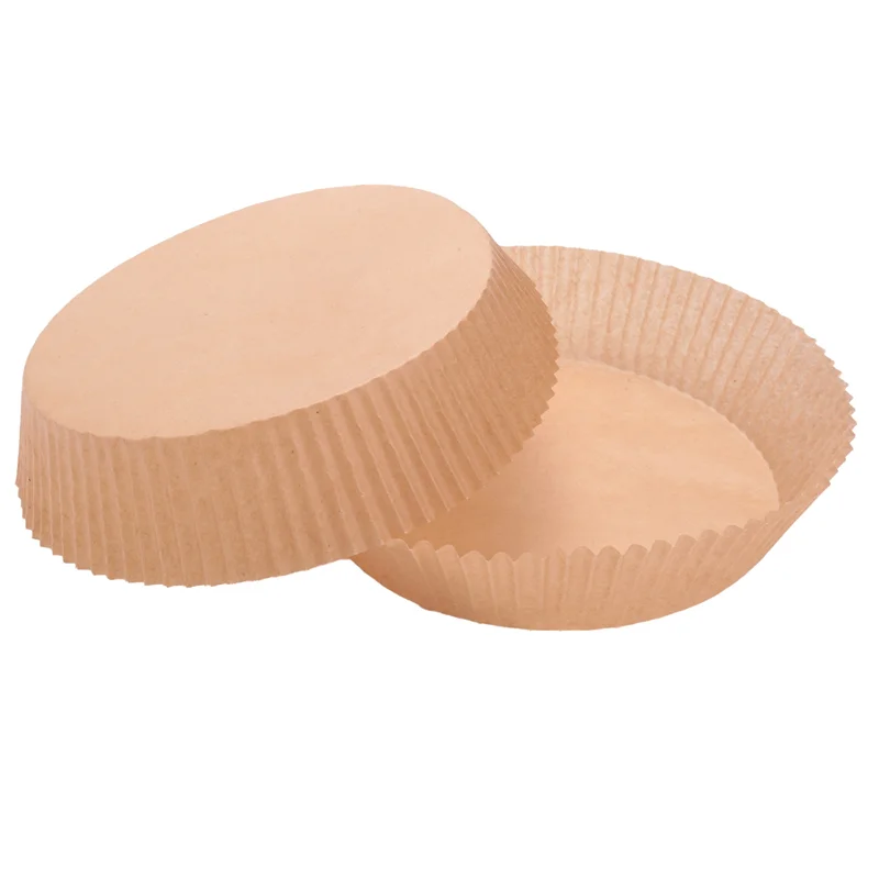 使い捨てエアフライヤーライナー,焦げ付き防止,丸型パーチメント紙,穴なしバスケット,100個