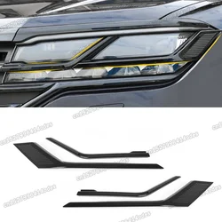 Car Headlight Frame Trims for Volkswagen Touareg Vw Cr 2018 2019 2020 2021 2022 2023 Accessories Exterior R Line Styling Auto