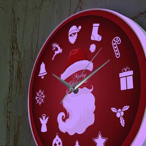 6 best sales Röd väggklocka - №3