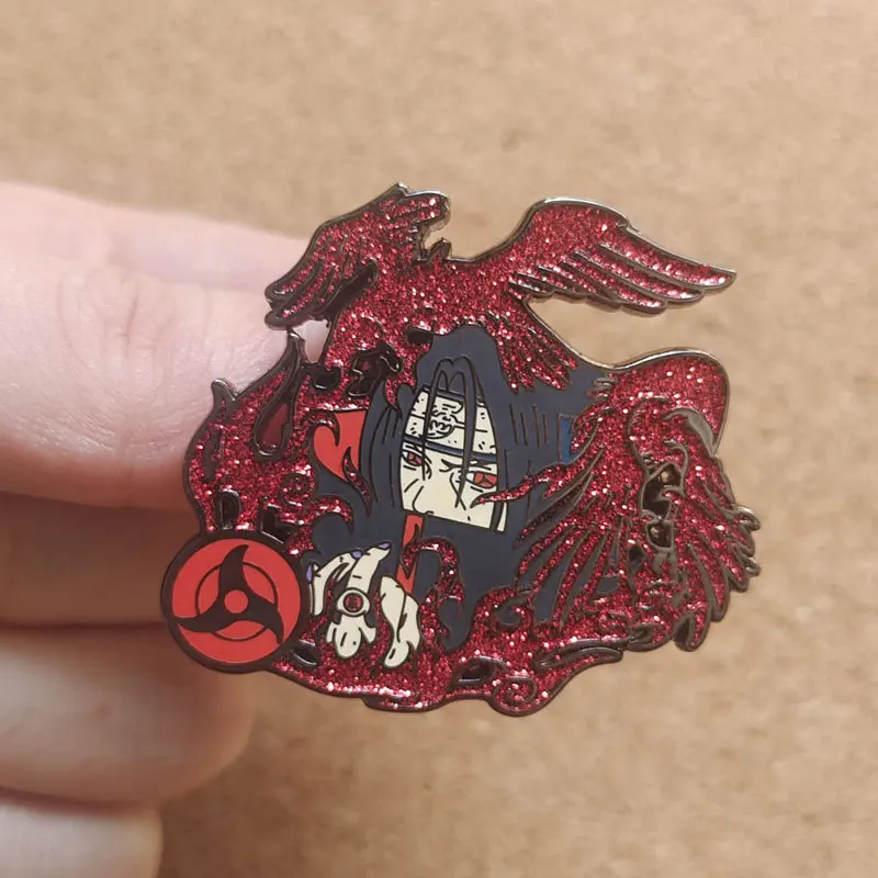 Эмалированные булавки Наруто Узумаки Акацуки, броши, значки на лацканах, забавные ювелирные изделия, подарок для друзей, украшение для воротника рюкзака