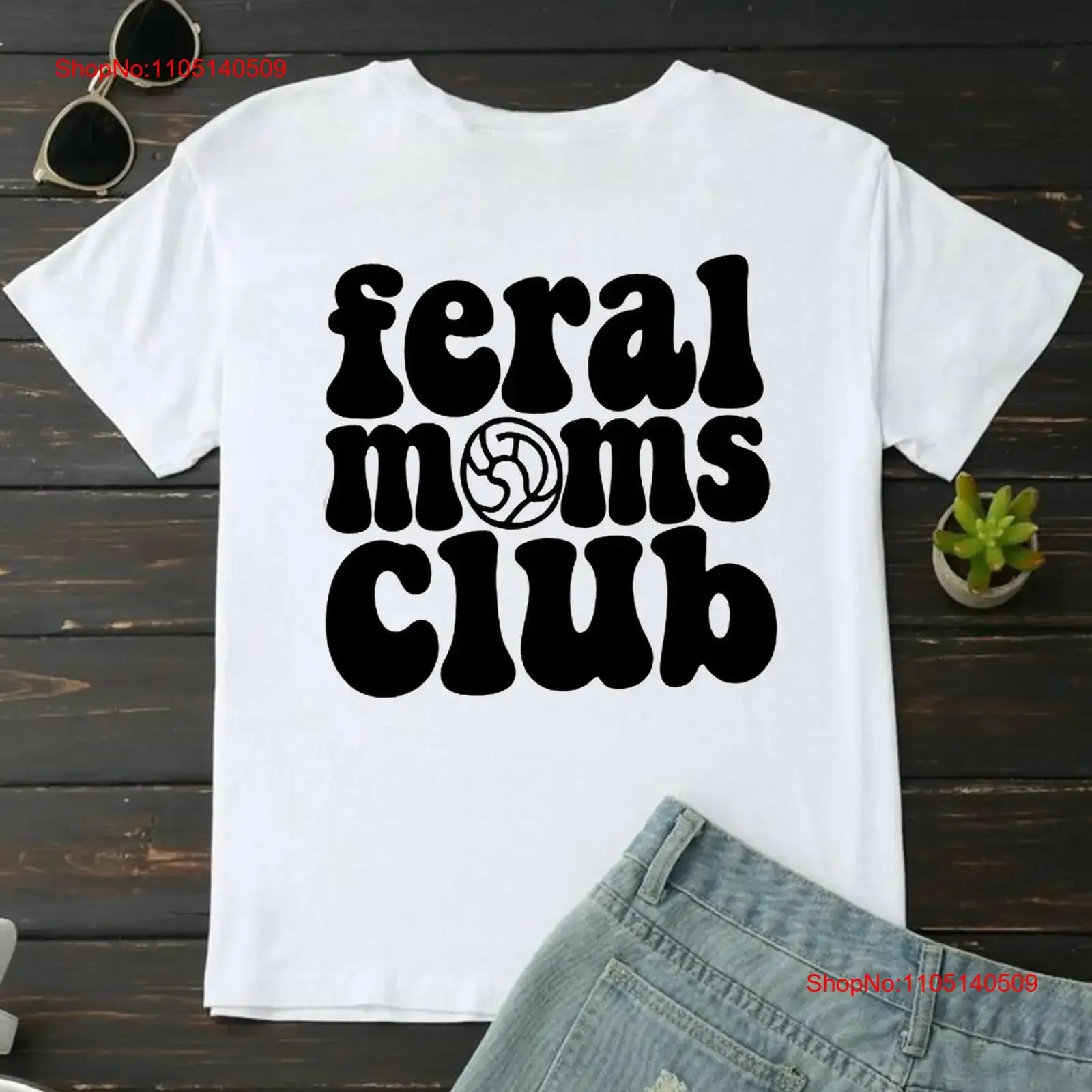 

Feral Moms Club T Shirt Mom Mothers Day Life vintage Washed Casual Versatile Stretched fashion designer clothes Comfortable