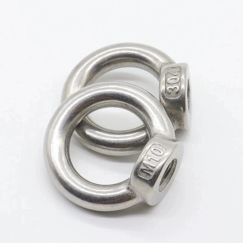 M8-M30 304 Stainless Steel Fine Thread Lifting Eyebolt / DIN580 Ring Eye Bolt for Marine Rigging A2-70