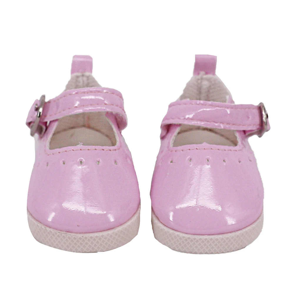 รองเท้าตุ๊กตา 7 ซม. รองเท้าหนังหลากหลายสไตล์ รองเท้าน่ารักสำหรับใส่ทุกวัน สำหรับตุ๊กตาสาวอเมริกันขนาด 18 นิ้ว และตุ๊กตาเด็กทารกขนาด 43 ซม. อุปกรณ์เสริมตุ๊กตา ของเล่นเด็กผู้หญิง