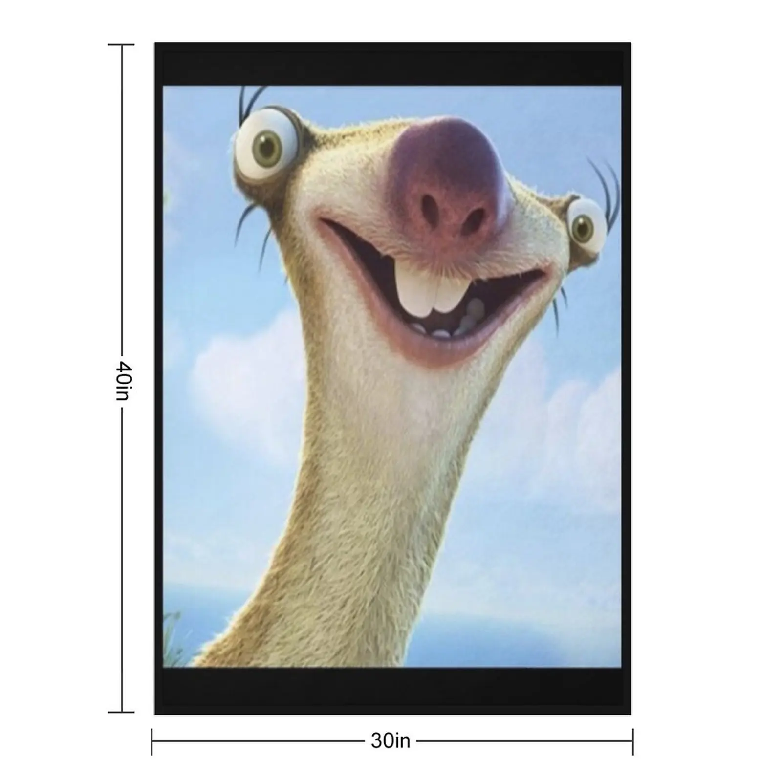 sid the sloth Throw Blanket Stuffeds Custom manga bed plaid Blankets